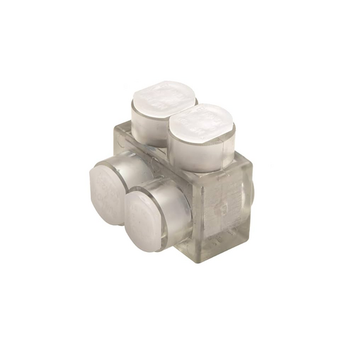 #BURNDY BIT2/0 UNITAP CLEAR INSULATED MULTIPLE TAP CONNECTOR 14-2/0 AWG/KCMIL WIRE RANGE 1.4 W X 1.52 L
