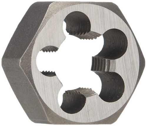 #15465 1"-08 CARBON STEEL HEX RETHREADING DIE 1-13/16 WIDTH