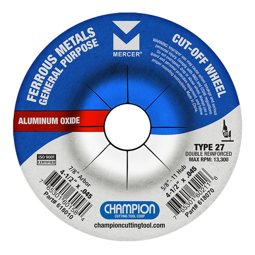 #618110 7"X.045"X5/8-11" T27 GRND WHL MAX RPM 8500