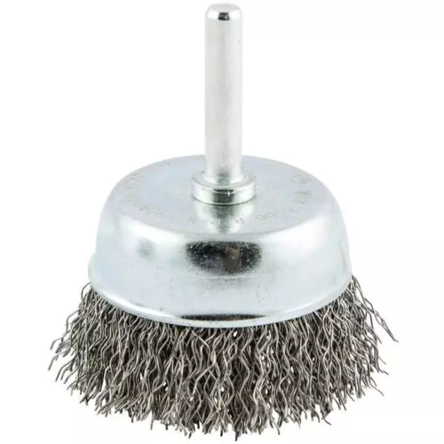 #193020B 2" X 1/4 SHANK CRIMPED CUP BRUSH .014 CARBON STEEL WIRE (20 PACK)