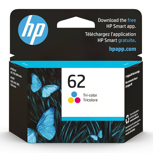 HP #62 (BOOL1G7NCU) TRICOLOR ORIGINAL HP 62 TRI-COLOR INK CARTRIDGE