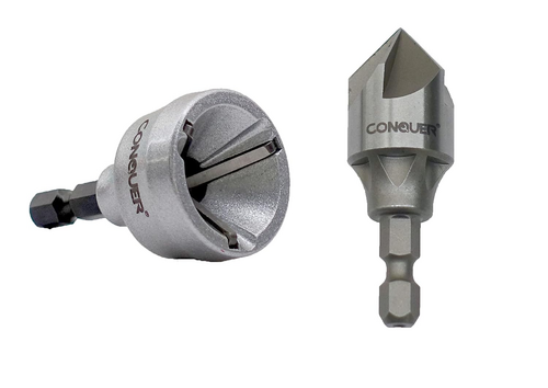 #HT04420 1/8-3/4 CONQUER DEBURRING CHAMFER & COUNTERSINK BIT (3MM-19MM) KIT PT 1