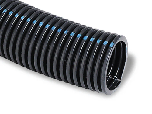 #LFPBSL14 1/4" HIGH TEMP SPLIT LOOM BLUE STRIPE
