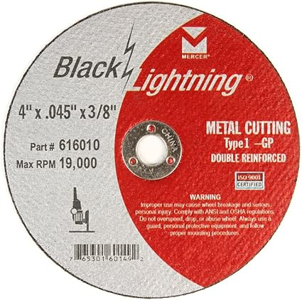 MERC #616010 4"X3/8 CUT-OFF WHEEL