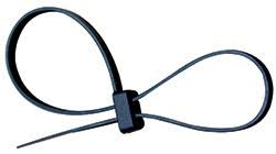 NTB 13 H.D. DL 13" HD DUAL LOOP BLACK NYLON TIE (#AP-13-150-DL-IT-30-L)