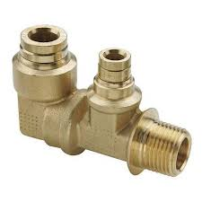 PAR#189PTC-6-6-4 PARKER DUAL PORT MALE ELBOW 3/8X3/8X1/4M.P. BRASS