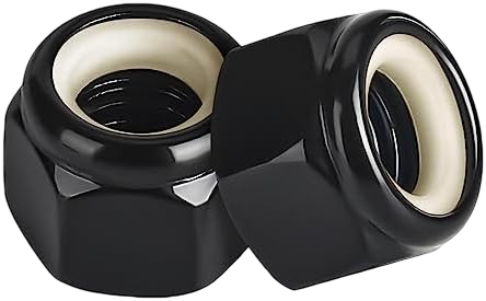 SSLN .2500-20 BLK 1/4-20 NYLON LOCKNUT STAINLESS BLACK