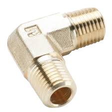 PAR#1204P-4 1/4MALEX1/4MALE 90 DEGREE PIPE ELBOW