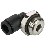 PAR#369PLP-6M-2G 6MMX1/8 BSPP MALE 90 DEG ELBOW POLY BLK