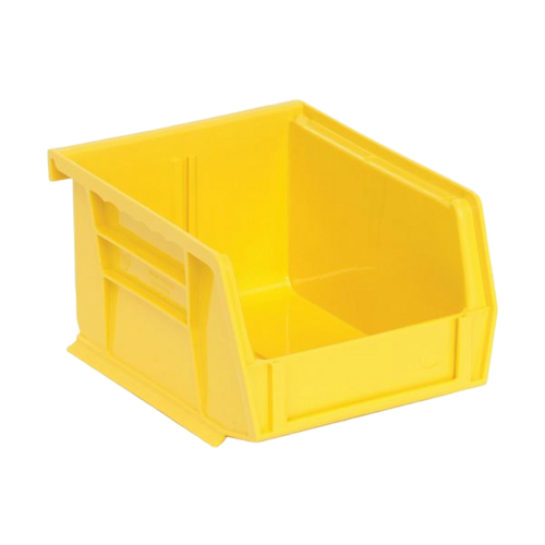 #QUS210-YELLOW 4-1/8"X5-3/8"X3" PLASTIC HANG AND STACK PARTS BIN
