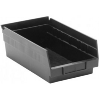 RECYCLED SHELF BIN BLACK HIGH DENSITY POLYPROPYLENE