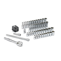 51 PC 1/4 INCH DRIVE 6 PT 120XP MECHANICS TOOL SET STANDARD & DEEP, SAE/METRIC