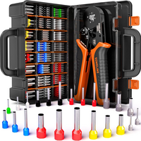 FERRULE CRIMPING TOOL, RATCHET PLIERS FOR AWG 23-7 WITH 234 SIZES WIRE END FERRULE TERMINALS