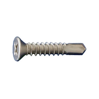 10X2-1/2 Flat Phil Tek Screw Stainless Steel