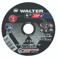 4-1/2X1/32X7/8 ZIP ONE CUT OFF WHEEL TY:1 MAX RPM 13300